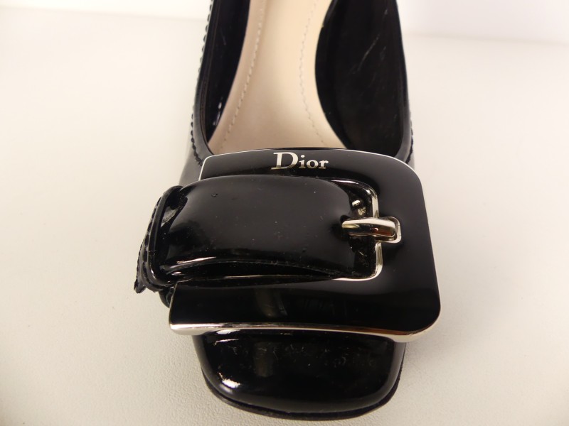 Zwarte Pumps met gesp gemerkt met DIOR mt 38,5