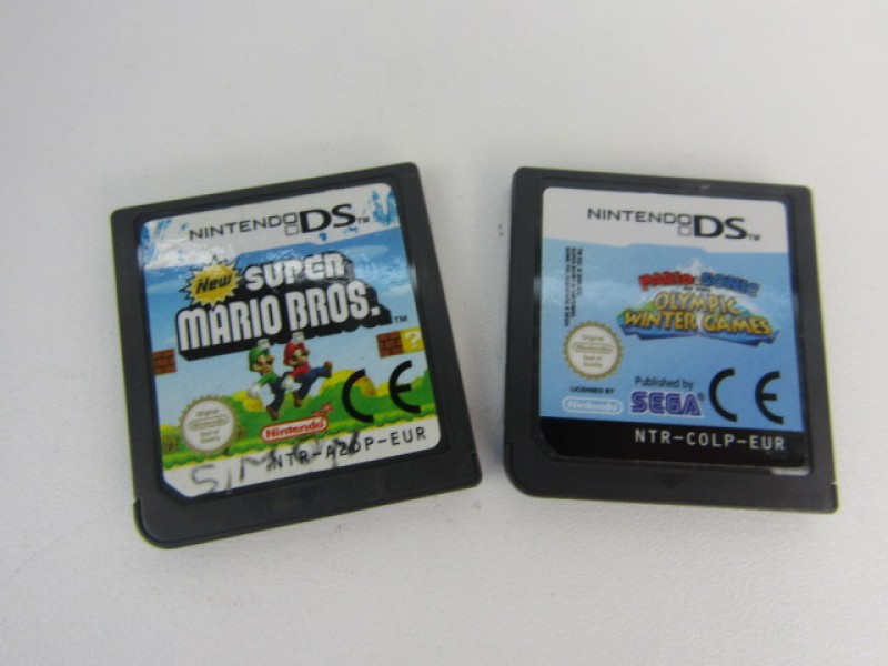 aankomen genade blik 2 Nintendo DS spelletjes, thema Mario Bros - De Kringwinkel