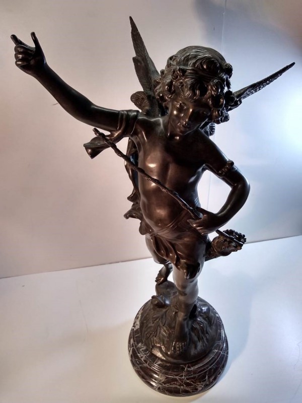 schoner Beeldhouwwerk meisje Bronzen Engelen beeld Auguste Moreau - De Kringwinkel